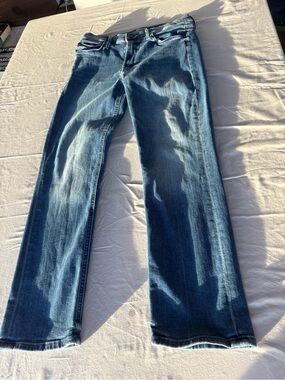MOTHER Women's Mid-Blue Straight Jeans